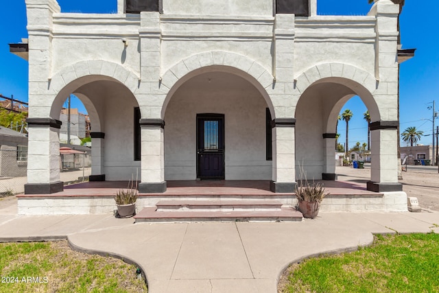 view of doorway to property