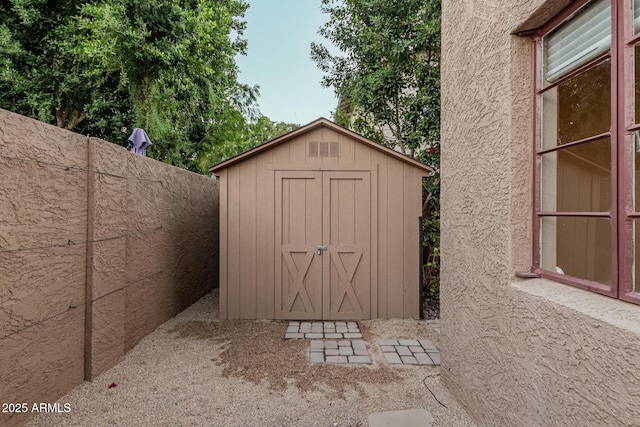 view of outbuilding