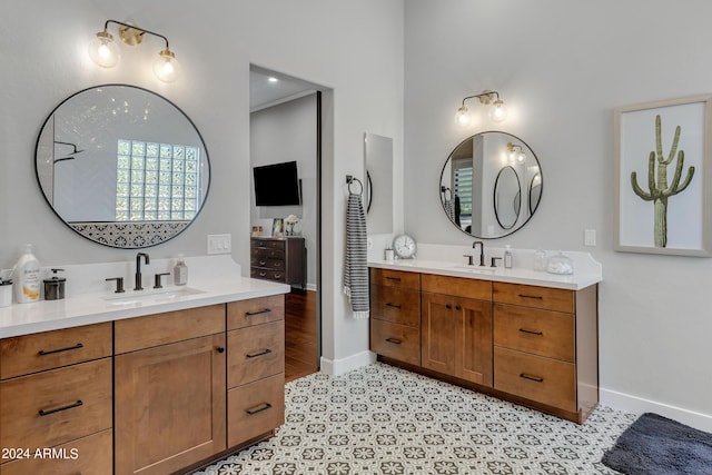 bathroom featuring vanity