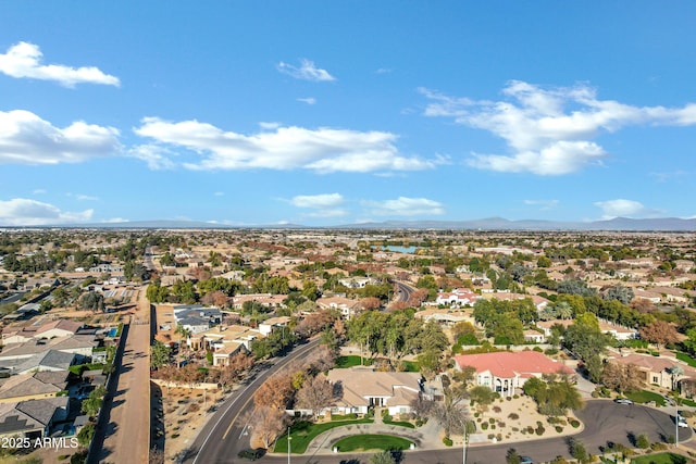 aerial view featuring a mountain view