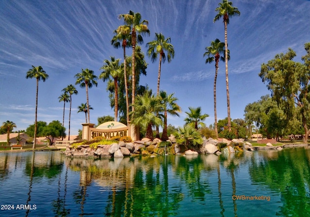 view of water feature