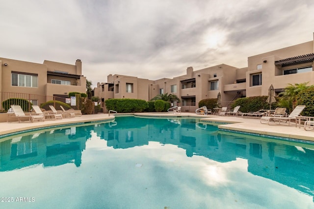 view of pool with a patio