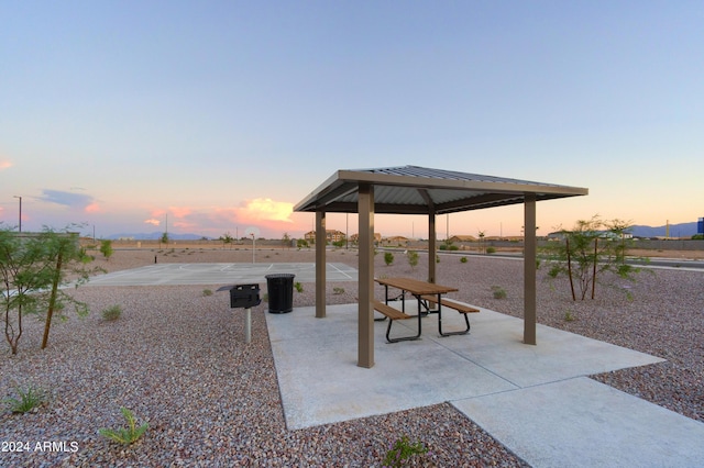 view of patio / terrace featuring a gazebo