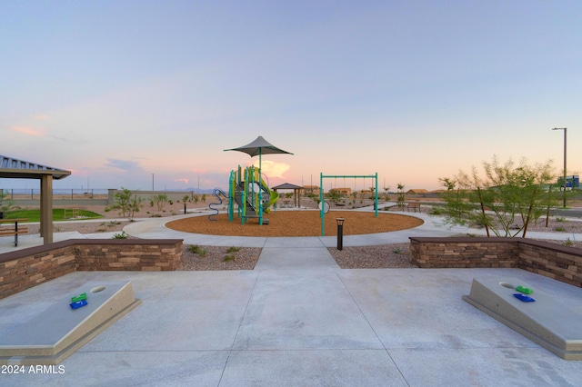 playground at dusk with playground community