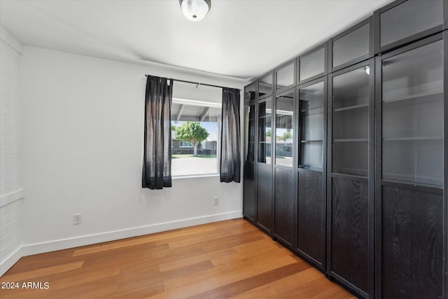 interior space with light hardwood / wood-style floors