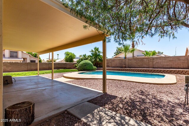1403 W Goldfinch Way, Chandler, AZ 85286 - view of swimming pool with a patio area and a fenced backyard