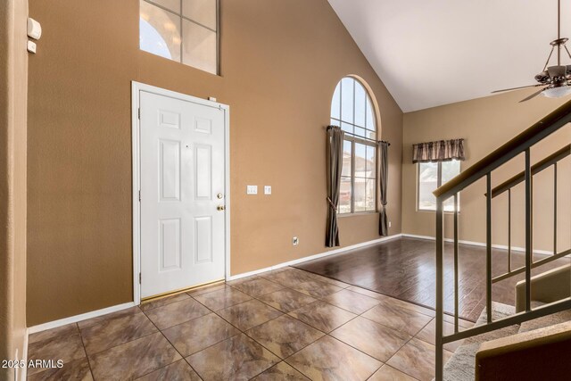1403 W Goldfinch Way, Chandler, AZ 85286 - tiled entrance foyer featuring high vaulted ceiling and stairs