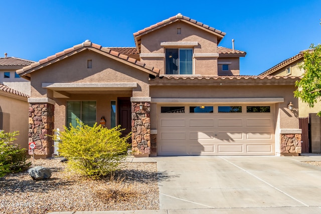 view of front of house featuring a garage