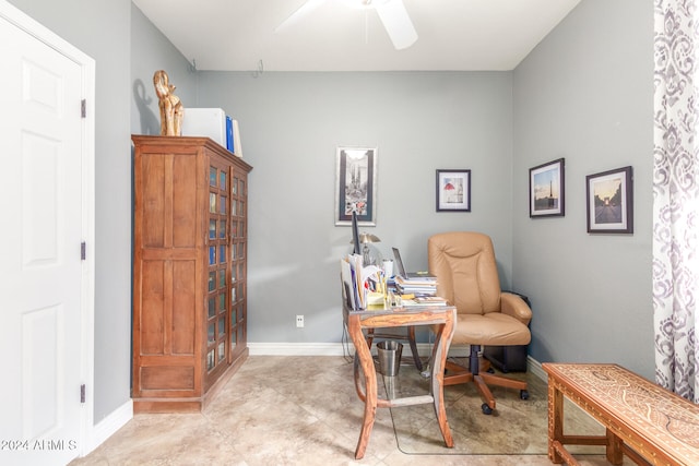 office with ceiling fan