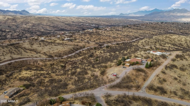 aerial view featuring a mountain view