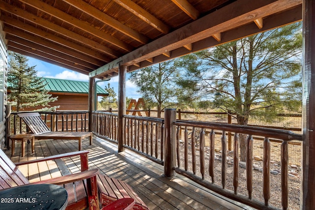 view of wooden deck