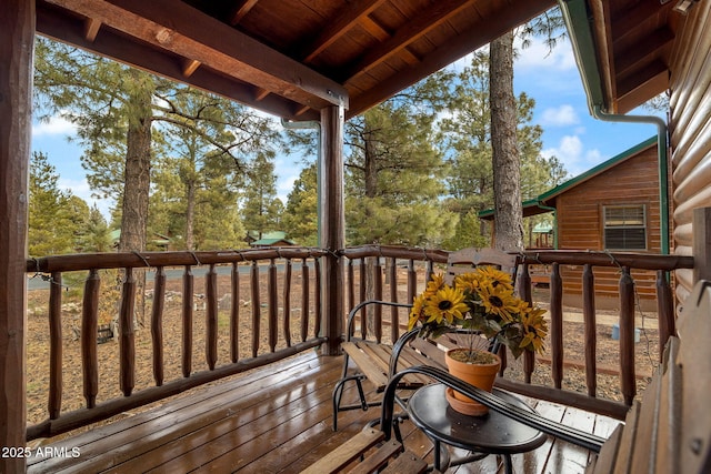 view of wooden deck