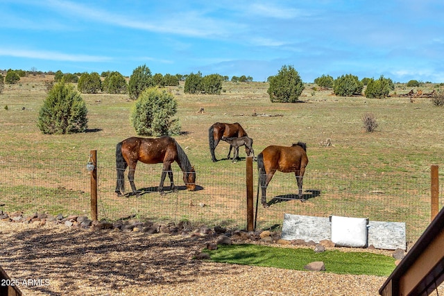 exterior space featuring a rural view