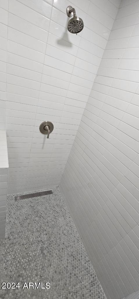 details with tiled shower