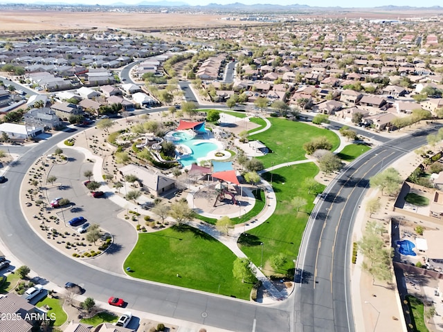 aerial view featuring a residential view