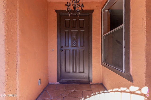 view of doorway to property