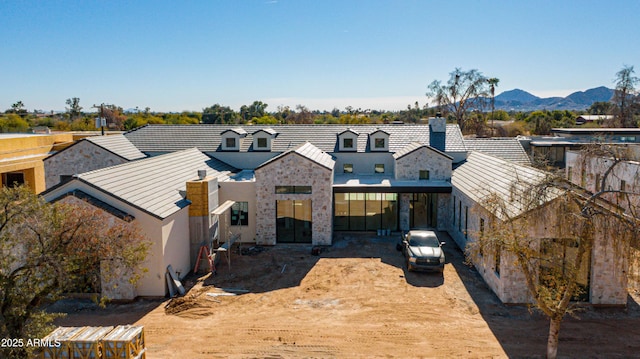 exterior space with a mountain view