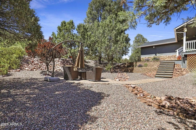 view of yard with a patio