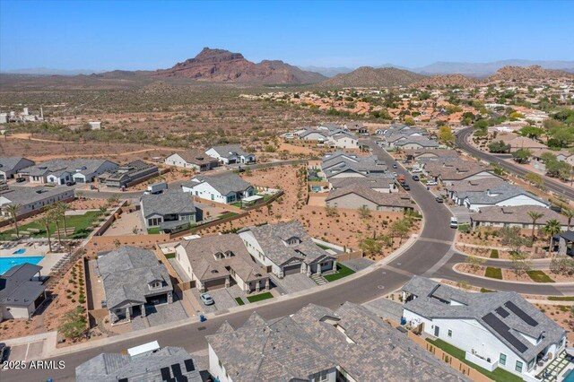 5860 E Sanford St, Mesa, AZ 85215 - bird's eye view with a residential view and a mountain view