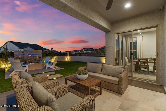 5860 E Sanford St, Mesa, AZ 85215 - view of patio featuring outdoor lounge area and ceiling fan