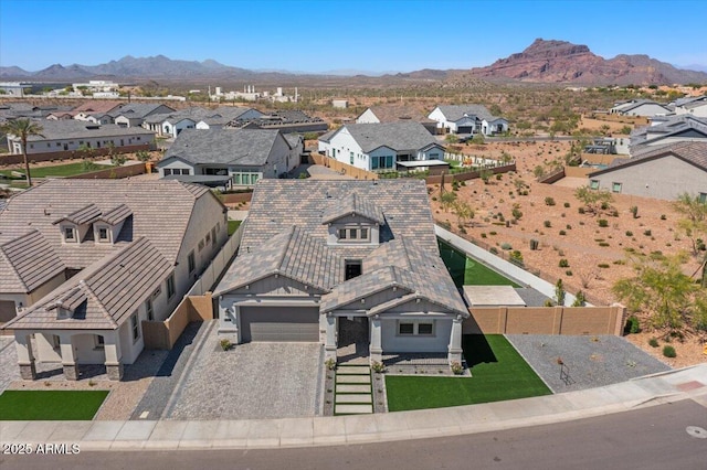 5860 E Sanford St, Mesa, AZ 85215 - bird's eye view featuring a mountain view and a residential view