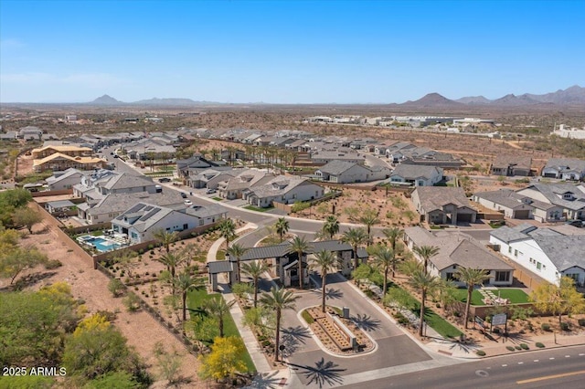 5860 E Sanford St, Mesa, AZ 85215 - birds eye view of property featuring a residential view and a mountain view