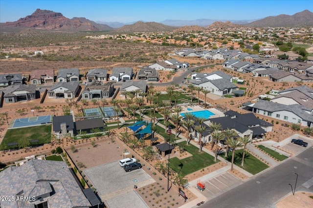 5860 E Sanford St, Mesa, AZ 85215 - bird's eye view with a mountain view and a residential view