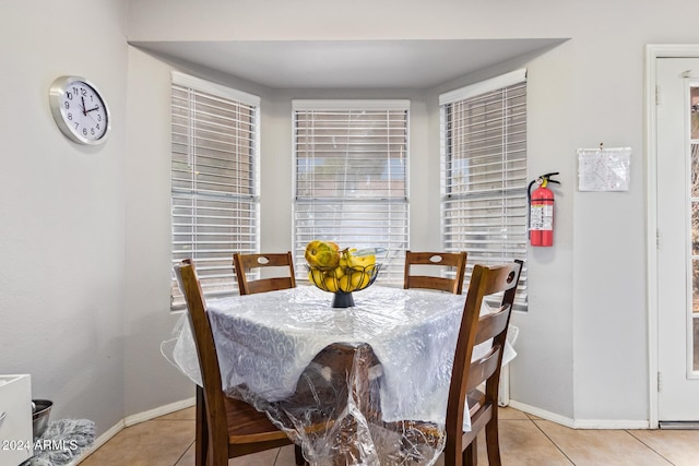 view of tiled dining area