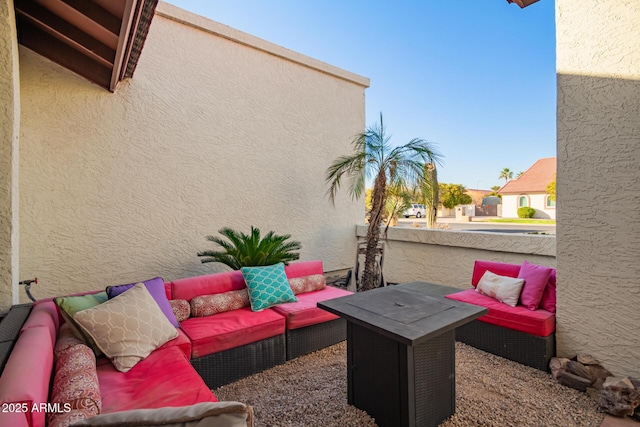 view of patio with outdoor lounge area