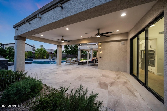 6435 E Monte Cristo Ave, Scottsdale, AZ 85254 - view of patio with ceiling fan and outdoor lounge area