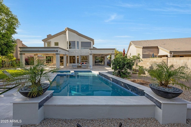 6435 E Monte Cristo Ave, Scottsdale, AZ 85254 - rear view of house featuring a patio, a balcony, and stucco siding