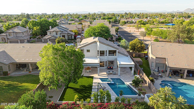 6435 E Monte Cristo Ave, Scottsdale, AZ 85254 - aerial perspective of suburban area featuring a pool area