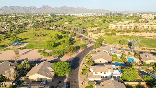 6435 E Monte Cristo Ave, Scottsdale, AZ 85254 - aerial view of residential area with a mountainous background and a local golf course