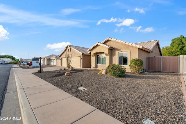 view of front of home featuring a garage