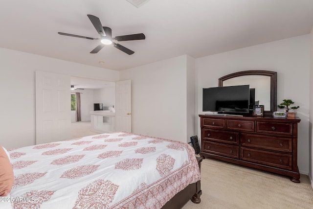 6276 N 75th Ln, Glendale, AZ 85303 - bedroom featuring light colored carpet and ceiling fan