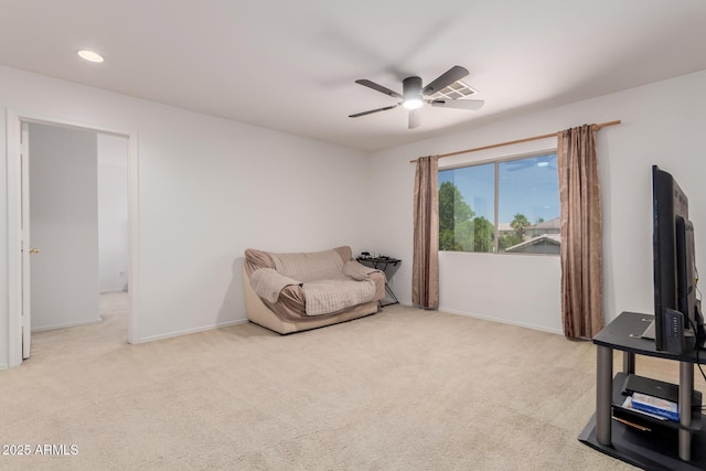 6276 N 75th Ln, Glendale, AZ 85303 - unfurnished room with a ceiling fan, carpet floors, baseboards, and recessed lighting
