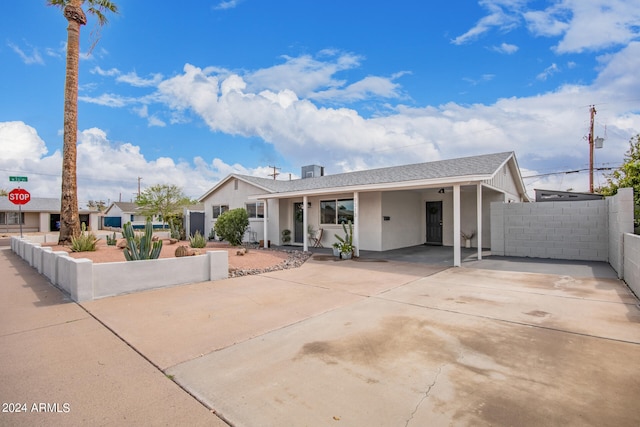 view of front of home