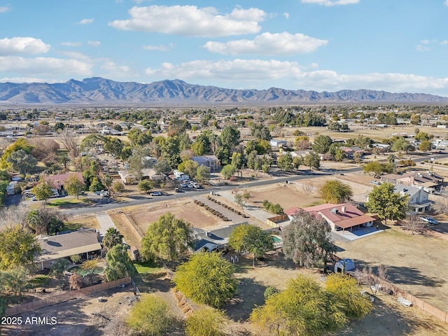 aerial view featuring a mountain view