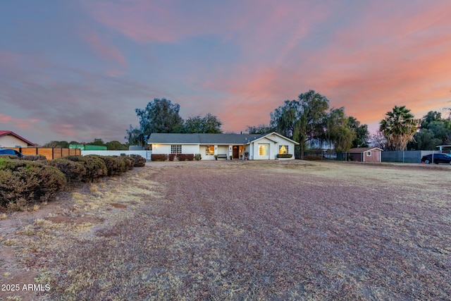 view of ranch-style home