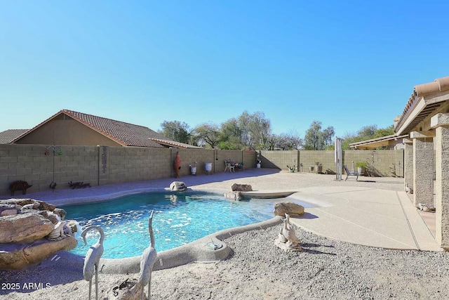 view of pool with a patio