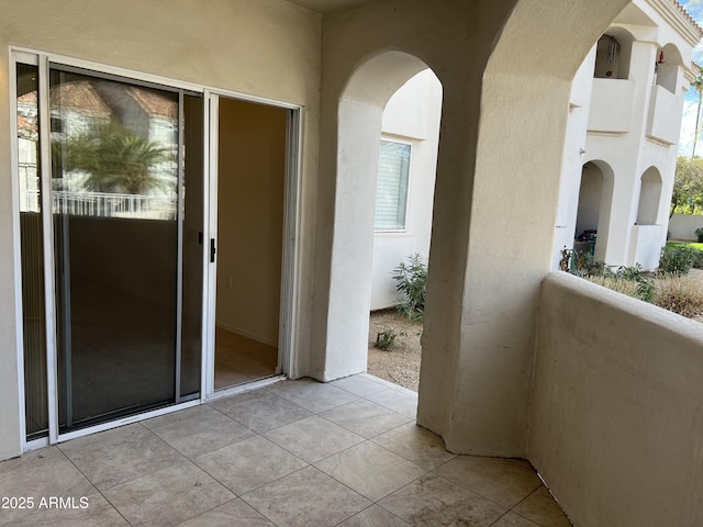 balcony featuring a patio area