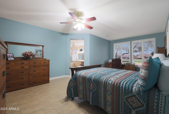 bedroom with ceiling fan