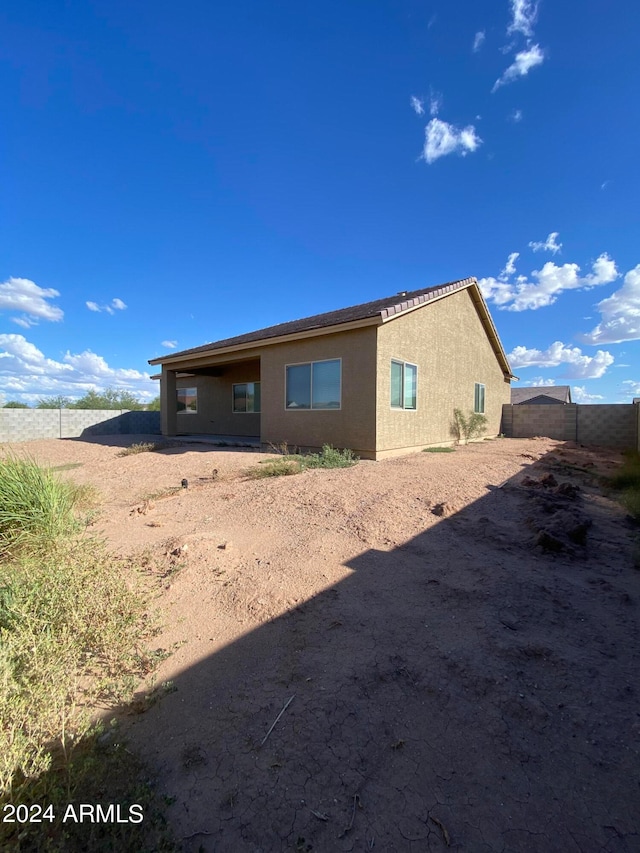 view of back of property