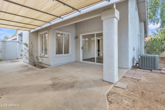 view of patio / terrace with central AC unit