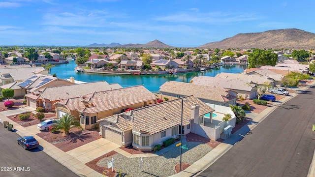 5252 W Pontiac Dr, Glendale, AZ 85308 - drone / aerial view with a water and mountain view and a residential view