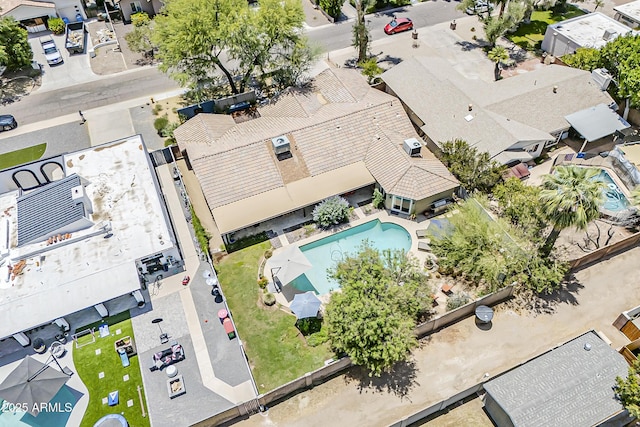 402 E Claremont St, Phoenix, AZ 85012 - aerial perspective of suburban area with a pool area