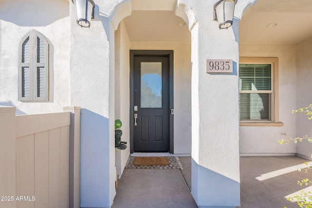 9835 E Wavelength Ave, Mesa, AZ 85212 - doorway to property with stucco siding