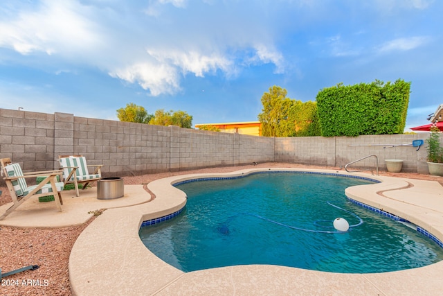 view of pool with a patio area