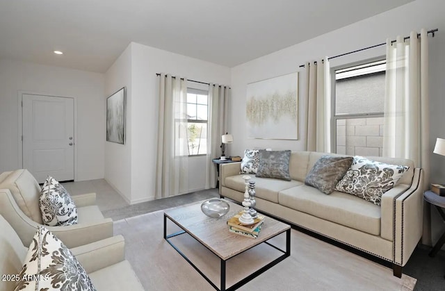 view of carpeted living room