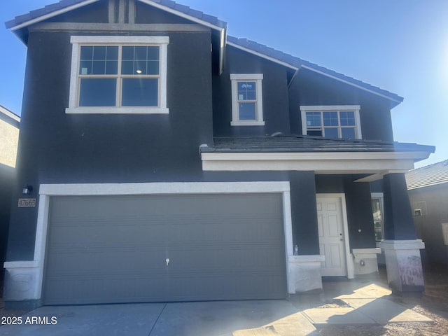 view of front facade with a garage